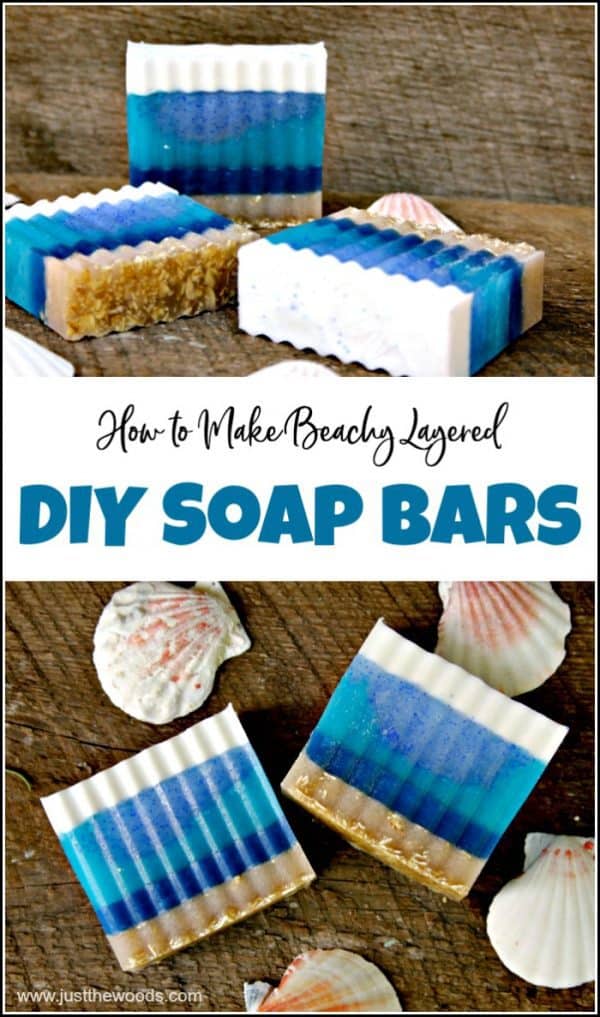 How to Make Beach Inspired Layered DIY Soap Bars